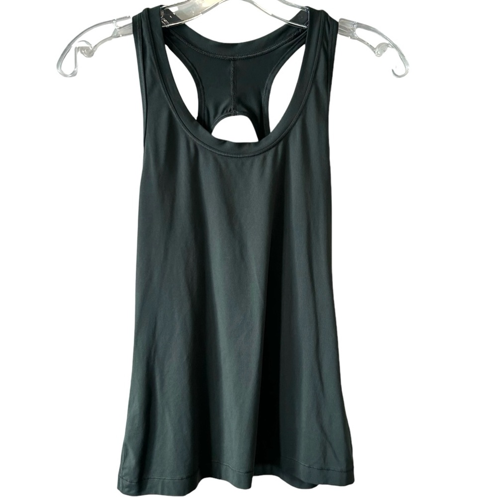 Athleta Women's Charcoal Racerback Keyhole Back Tank in Size XS